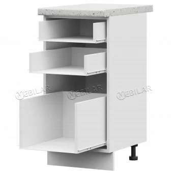 Корпус шкаф нижний STEND ШН3Я 400 ПВ белый